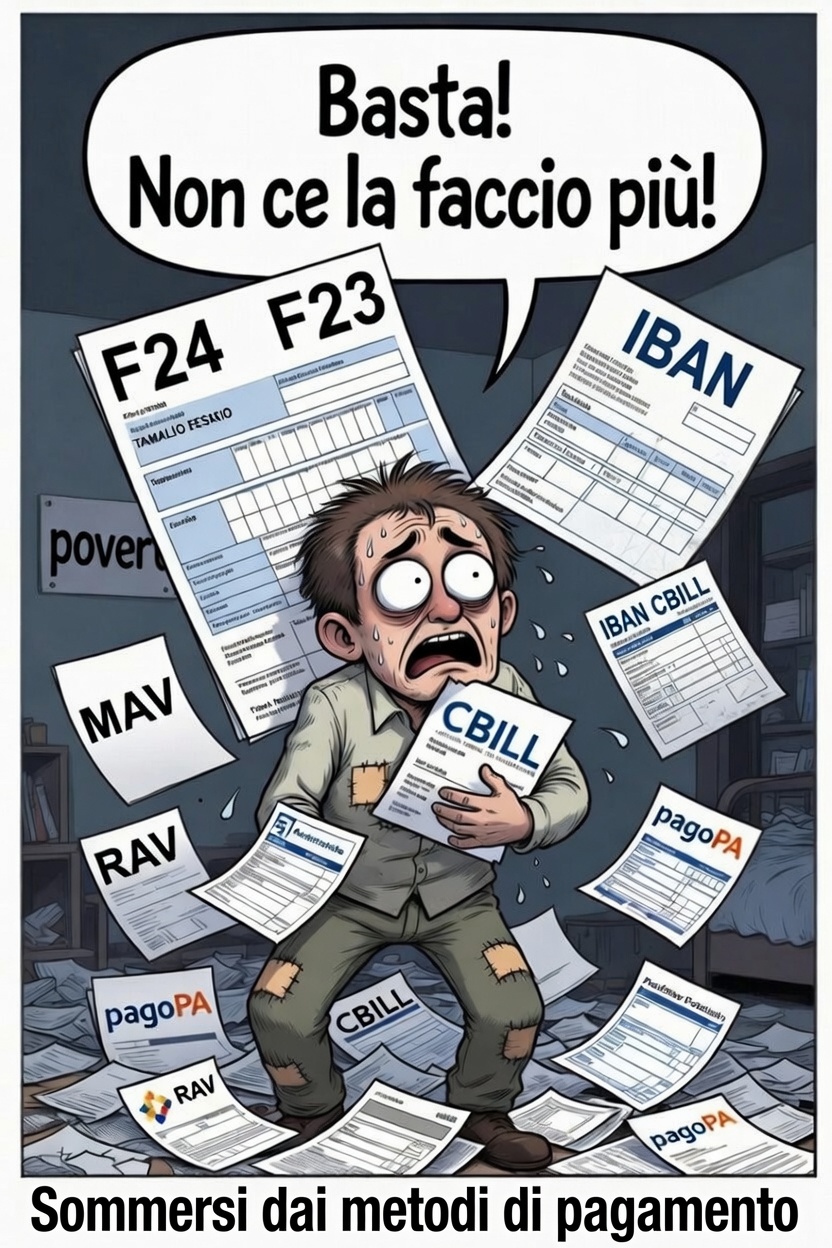 Sezione "Modalità di pagamento" di una fattura con l'IBAN